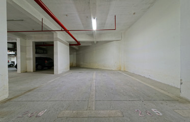 underground empty parking lot