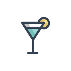 lemon juice icon filled outline style
