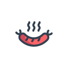sausage icon filled outline style