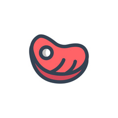 steak icon filled outline style