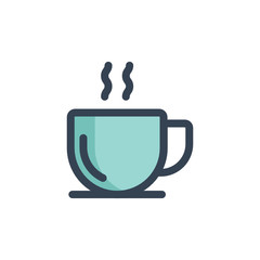 tea icon filled outline style