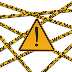 Lines isolated. Warning tapes. Caution. Danger signs. Vector illustration.