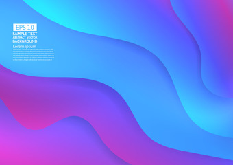 Colorful wave abstract background. Fluid gradient shapes composition modern design