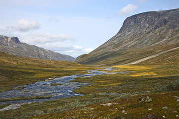 Mountainous terrain in Norway. Jotunheimen National Park