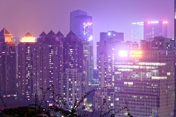Shenzhen city downtown skyline at night