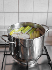Soup in a pan