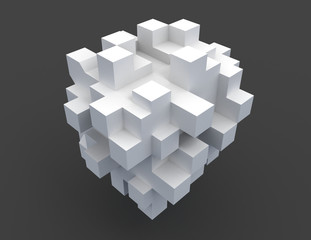 abstract cubes background 3d. 3d rendered illustration