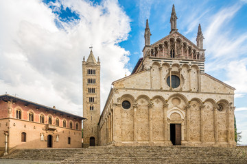 Fototapeta na wymiar View at the Cathedral of Saint Cerbonius in Massa Marittima - Italy