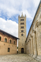 View at the Bell tower of Cathedral of Saint Cerbonius in Massa Marittima - Italy