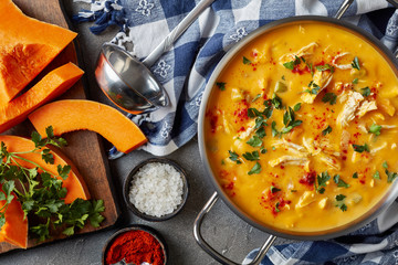 pumpkin carrot chicken breast creamy soup