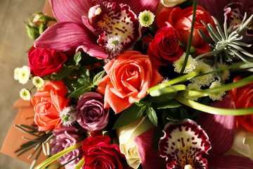 Beautiful bouquet with fresh flowers