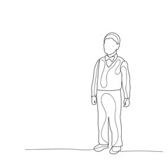  isolated, boy, sketch of lines