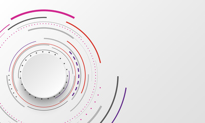 Naklejka premium Abstract bacgkround with circles. Vector design element.