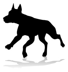 Fototapeta premium A detailed animal silhouette of a pet dog