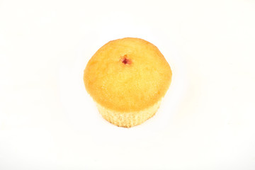 tasty muffin cakes, isolated on white background.