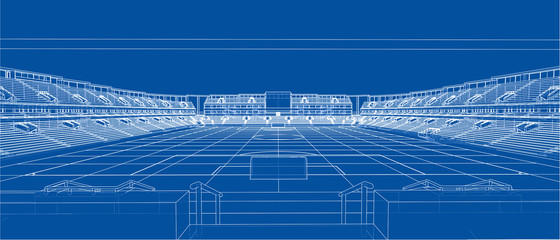 Sketch of Football stadium © cherezoff