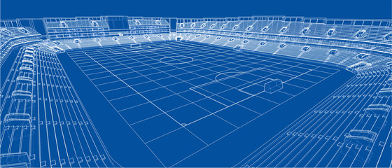 Sketch of Football stadium © cherezoff