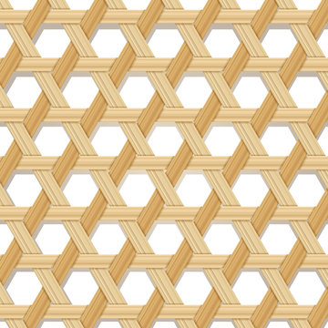 Bamboo Basket Pattern Texture Design Vector Illustration