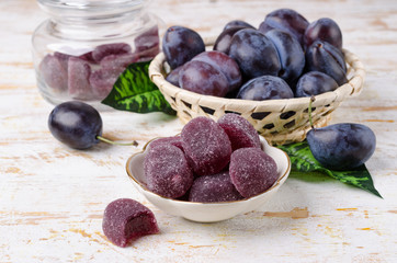 Plum jelly candies