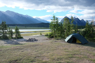 Camping in the wild of Canada