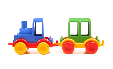 Obraz na płótnie Canvas colour plastic train