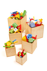 Boxes with very many toys