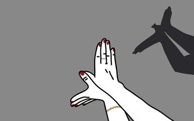 Embracing the shadows - bird