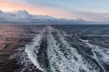 Huge rain cloud in the Baltic Sea