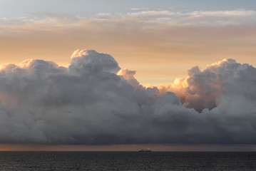 Huge rain cloud in the Baltic Sea