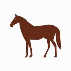 Brown horse. Vector Illustration
