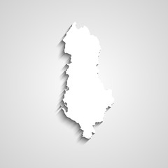 Albania map vector. Albania country icon.