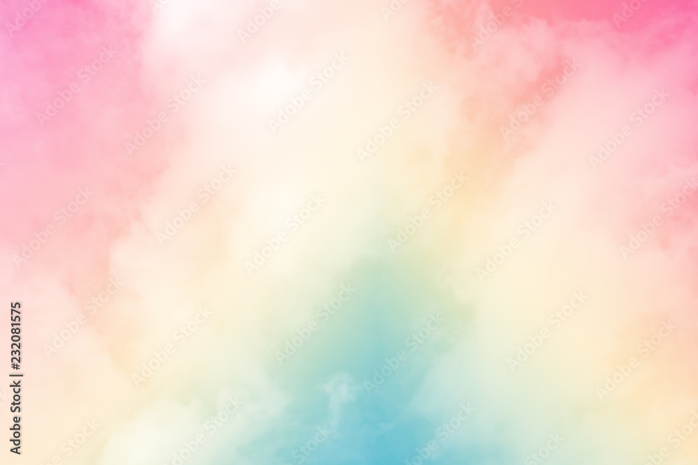 Canvas Prints sun and cloud background with a pastel colored