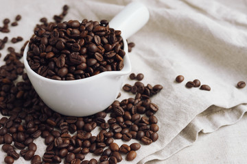 Coffe Beans in white bowl