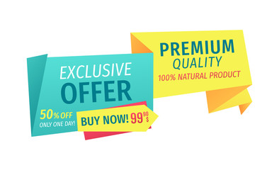 Exclusive Offer Only One Day Vector Illustration