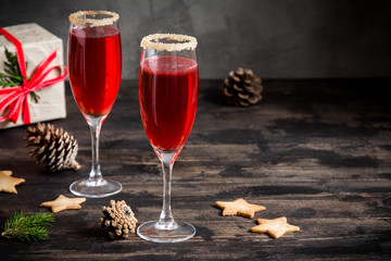 Mimosa cocktail for Christma