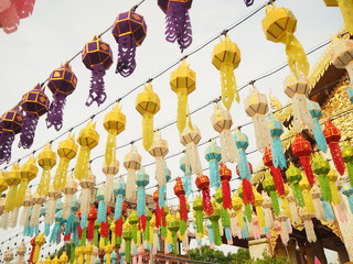 Decorative lamp tradition Yi Peng City, Lamphun