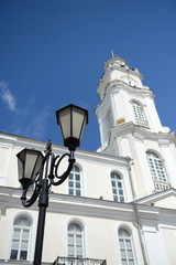 Fototapeta na wymiar Street lamp at the town hall in Vitebsk