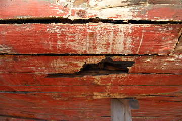 rotten painted wood