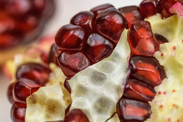 closeup pomegranate seeds 