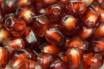 closeup pomegranate seeds 