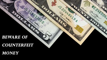 American dollars close-up