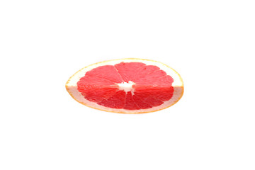 Grapefruit sliced isolated in white background