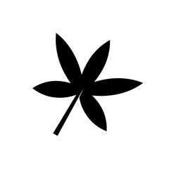 palmatisect maple leaf glyph icon