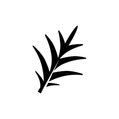 pinnatisect fern leaf glyph icon