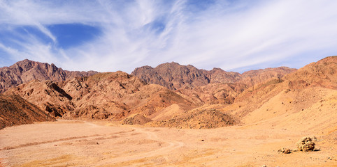 Fototapeta na wymiar View of Sinai mountains in Egypt