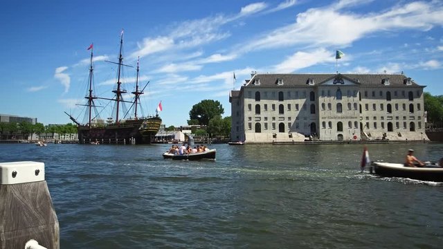 Amsterdam with sloops