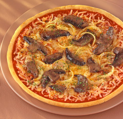CHEESE AND MUSHROOM PIZZA