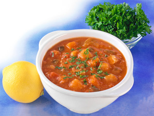 FISH AND TOMATO SOUP /  GUMBO