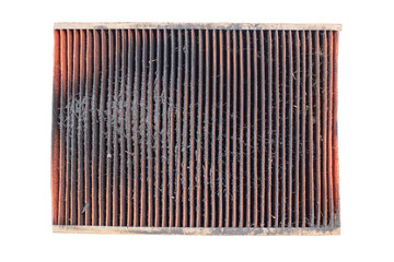 Changing an air filter . Dirty, clogged air filter