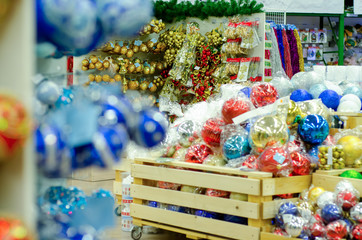 Christmas toys for sale in the store
